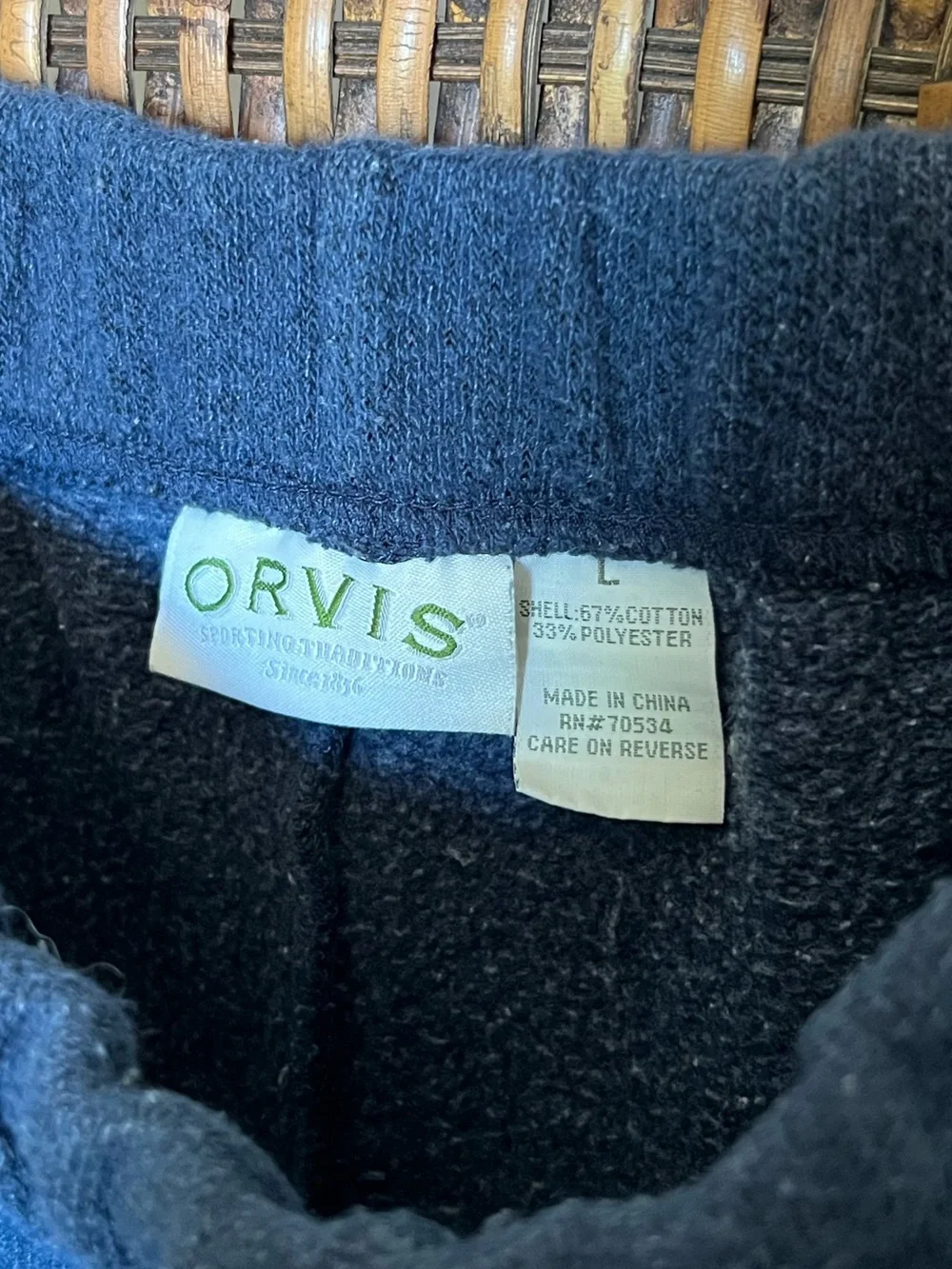 L Orvis Cotton Blend Blue Sweatpants